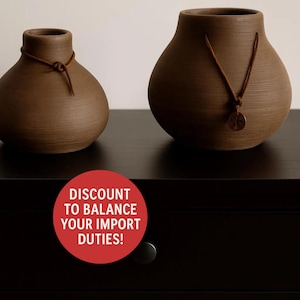 Vintage Terracotta Amphora Set by SIA: Rustic Home Decor