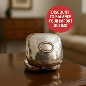 Silver-Plated Vintage Pop-Up Desk Clock: Retro Home Decor