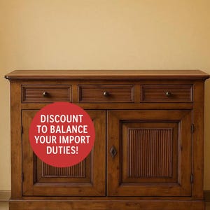 Antique Walnut Sideboard: Late 19th Century Dining Room Buffet