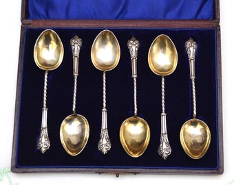 アンティーク Pat.1895 925/1000 スターリング シルバー スプーン