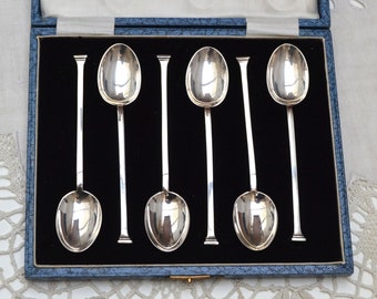 ティースプーンセット 6本入り 銀メッキ 1900年製 4本入り (D2DE