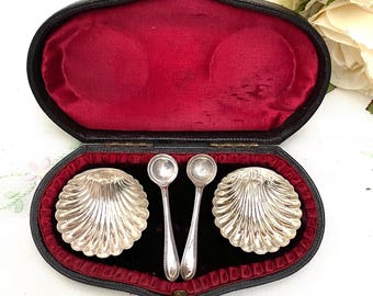 ソルトポット＆ソルトスプーン スターリングシルバー925製 - シェル