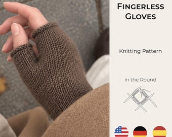 Fingerless Gloves – Oslo | Seamless Wrist Warmers Knitting Pattern PDF, Fingering