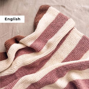 Baby Blanket Knitting Pattern | Easy Garter Stitch Blanket | Beginner Knit | Modern Baby Blanket | PDF Pattern | Luma Blanket