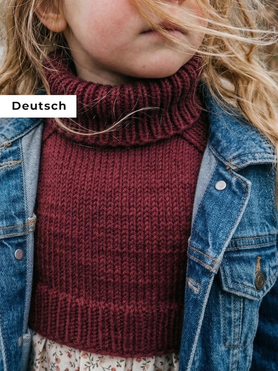DECEMBER SCHAL JUNIOR – Strickanleitung Deutsch Kragenschal für Kinder | Pdf Anleitung | Einfach & Zeitlos