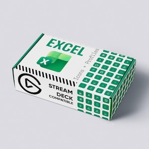 Excel Stream Deck Icons | 32 Icons + Color Variants | XXL & 15-Key Profiles