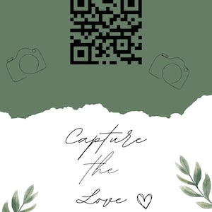 card for photo sharing QR Code link
