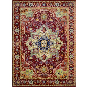 Handknotted Red Oushak Rug with beautiful colors - perfect for living room/ bedroom/hallway area rug and runner - multiple sizes available