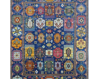 Beautiful Handknotted Blue Oushak Custom Rug(All Sizes!) Bulky Floral Motif/Large Rug/ perfect for living room/office/bedroom - NZ Wool Rug