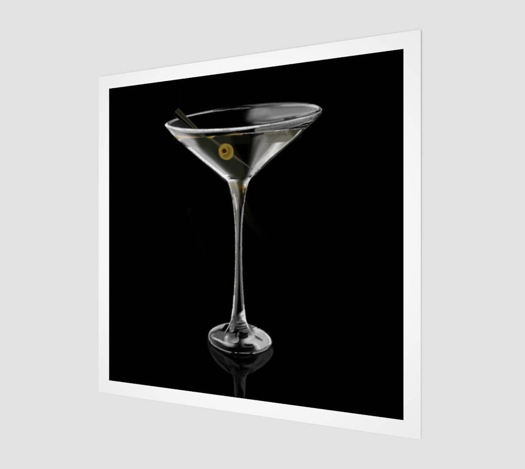 Martini Art on the Rocks Series Fine Art Print Etsy