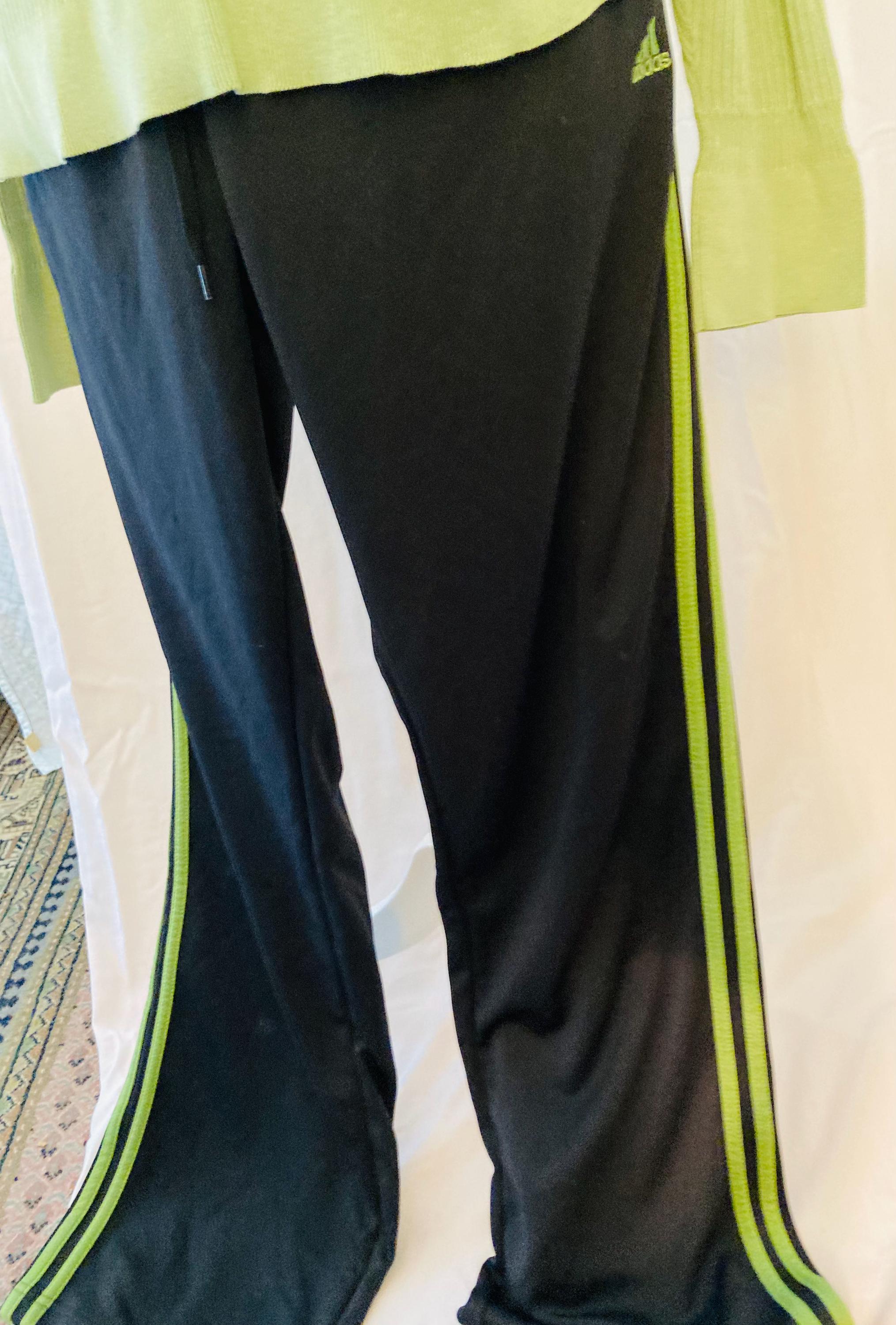 lime green adidas pants