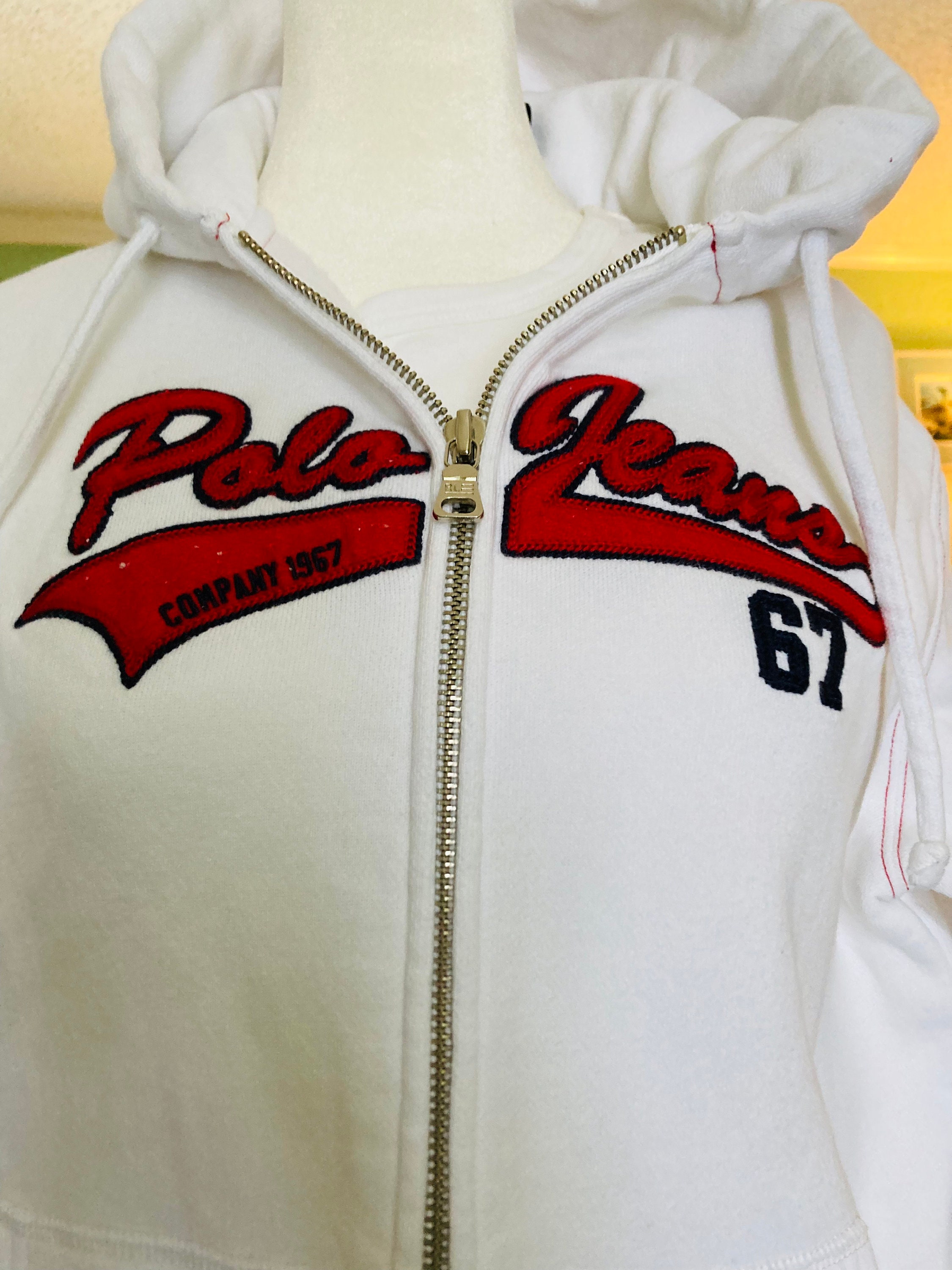 Y2k Vintage Ralph Lauren POLO JEANS 67 White Red VARSITY Y2k Vintage Ralph Lauren POLO JEANS 67 White Red VARSITY