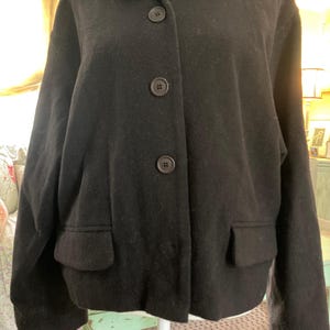 vintage chocolate Brown Wool Cashmere blend Short super soft BLAZER sz. 12 sale!