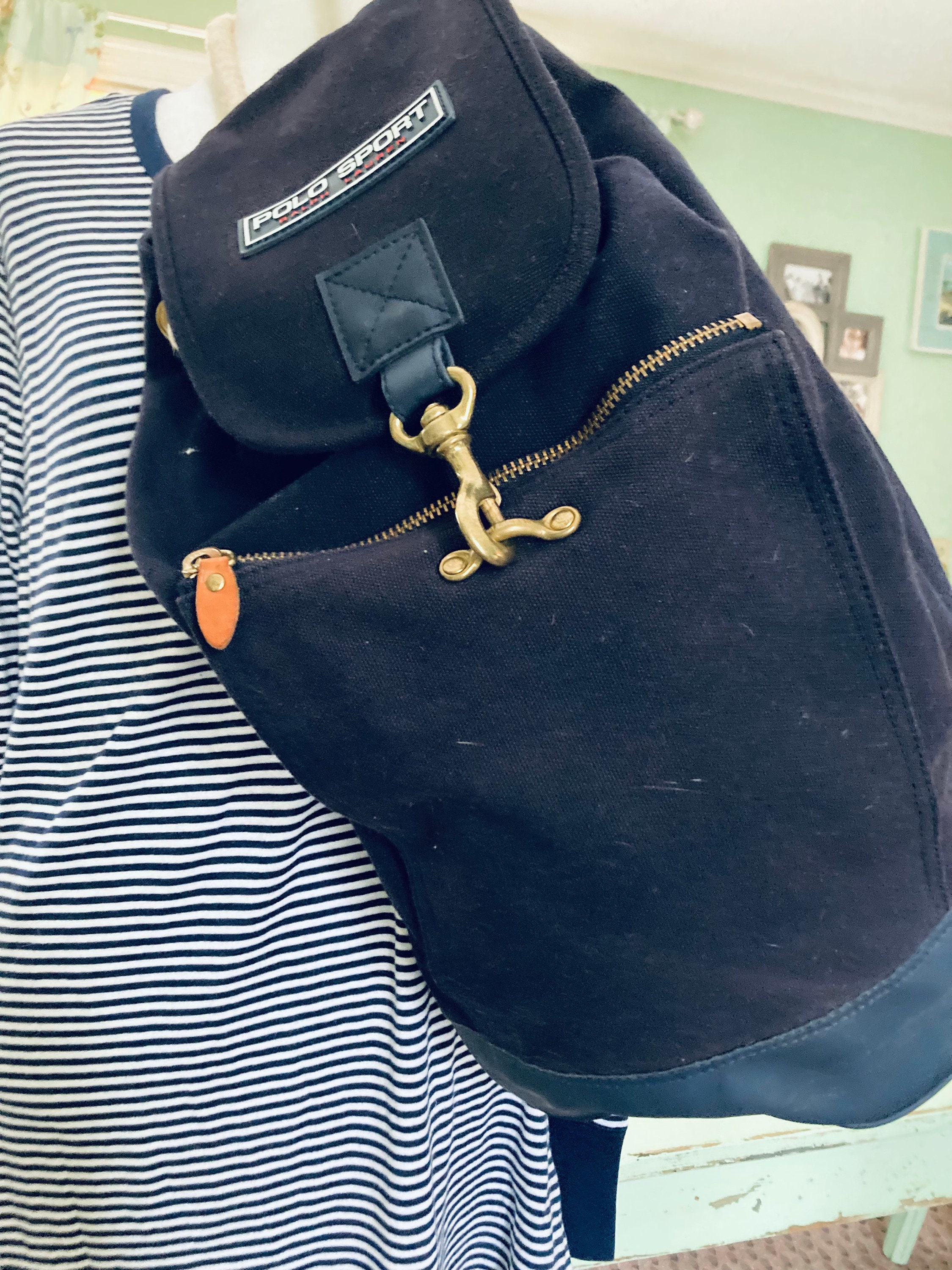 Vintage POLO SPORT ネイビー バックパック Polo Sport Ralph