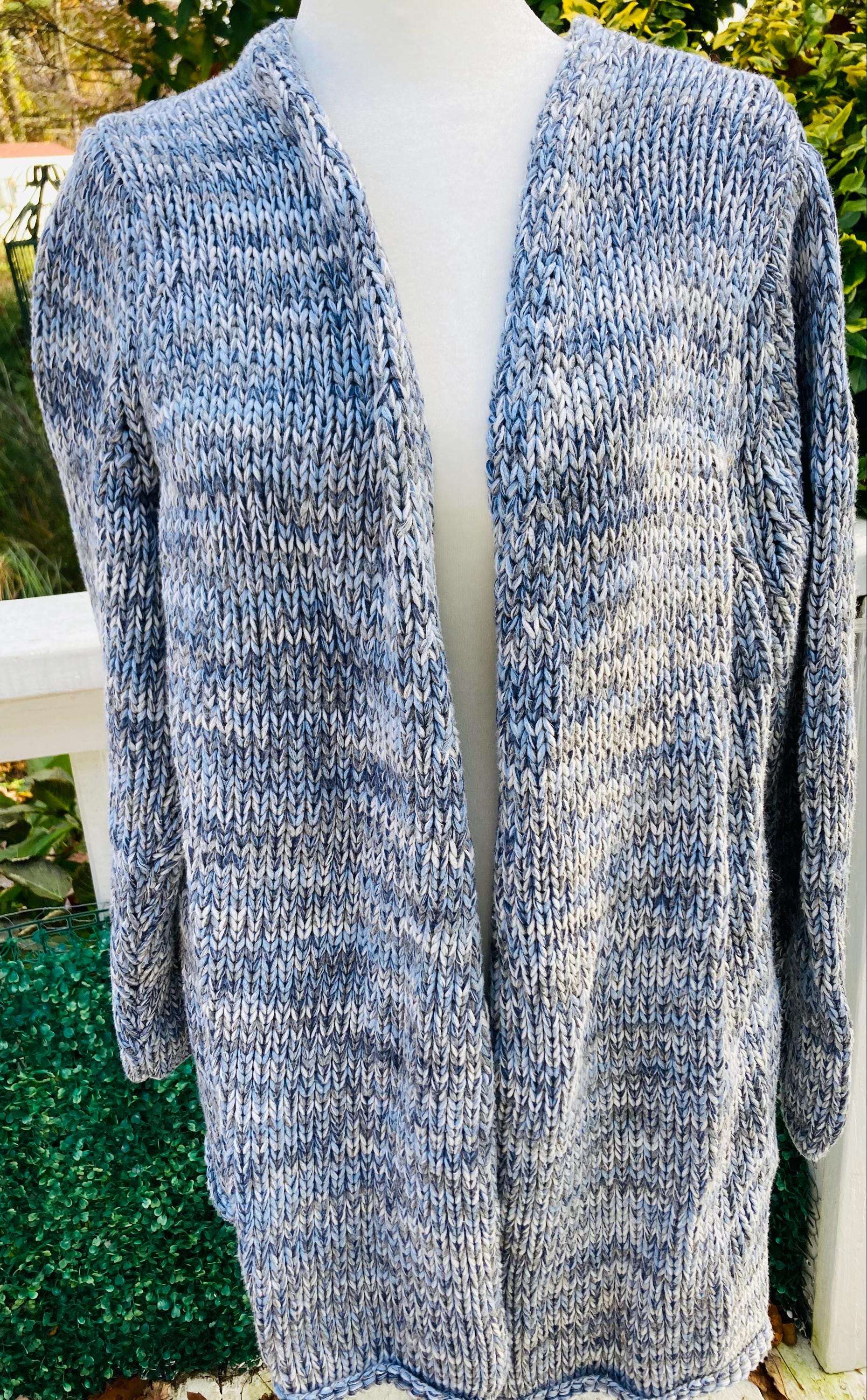 Blue Grey Sweater Etsy