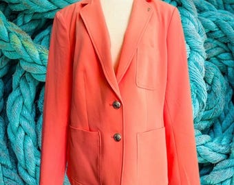 TOMMY HILFIGER Coral  double breasted 2 button with multiple pockets lined BLAZER sz. 16 Sale!