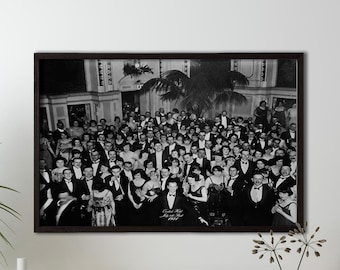 Framed The Shining Overlook Hotel Ballroom Photograph, Black and White Picture,Jack Nicholson Movie Prop Print