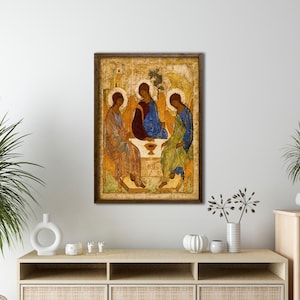 The Holy Trinity By Andrei Rublev Print Poster,Andrei Rublev Canvas Print Home Decor