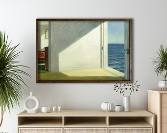 Framed Edward Hopper Rooms by the Sea (1951) poster, Edward Hopper print, Edward Hopper wall art, Edward Hopper exhibition print