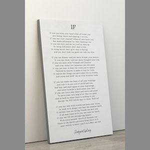 Framed  If Kipling Poem | Graduation Gifts for Son | If Poem Framed | If Rudyard Kipling Print