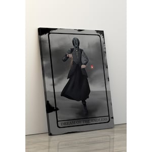 Traum des endlosen Sandmanns Kunstdruck – Gothic Fantasy Wandkunst – Dark Tarot-inspiriertes Poster – Morpheus Charakter Dekor Leinwand