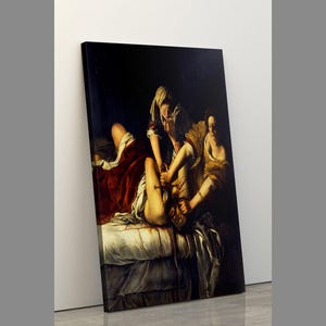 Judith Beheading Holofernes (1614) Print, Artemisia Gentileschi,Slaying Murder, Vintage Painting Baroque Poster, Art Gift Wall Home Decor