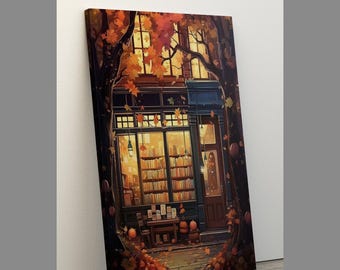 Vintage Book Store Poster, Book Shop Print, Book Lovers Gift, Reading Gift, Bookshop Wall Art, Retro Book Lovers Art, Library Art, Gift Idea