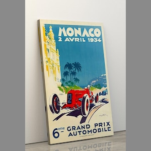 1934 Monaco Grand Prix Poster, Formula 1 racing poster print, Race Fan Gift, Fine Art Print, Wall Decor