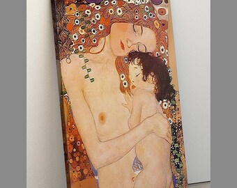Framed Mother and Child - Gustav Klimt Art Print - Klimt Prints, Klimt Reproduction Housewarming Gift Idea, Art Reproduction, Nursery Decor