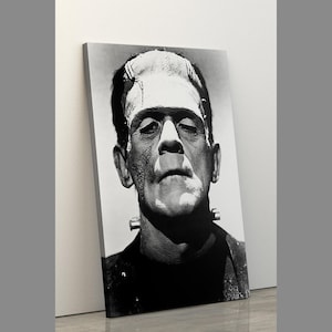 Frankenstein Poster, Frankenstein 1931 Vintage Horror Movie Monster Photo Poster, Wall Decor Art Print, Black and White, READY to HANG