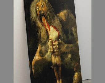 Francisco Goya Saturn Devouring His Son 1823 Print, Dark Classic Painting, Mythological Wall Art, Gothic Horror Home Decor