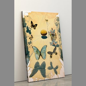 Salvador Dali SILK ALLEGORY,Salvador Dali Butterfly Lithograph, Dali Painting, Salvador Dali Wall Art