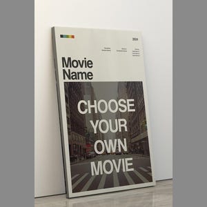 Custom Movie Poster, Modern Custom Poster Print, Customize Movie Poster,Choose Your Own Movie, Movie Posters Art, Personalized Movie Print