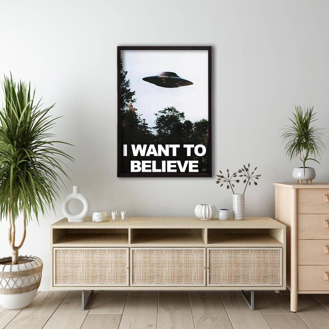 Framed X Files I Want to Believe Poster, X-files Poster, UFO