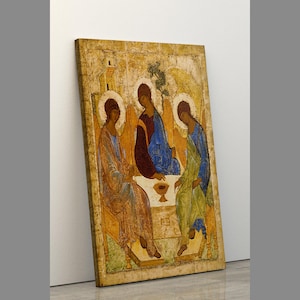 Framed The Holy Trinity By Andrei Rublev Print Poster,Andrei Rublev Canvas Print Home Decor