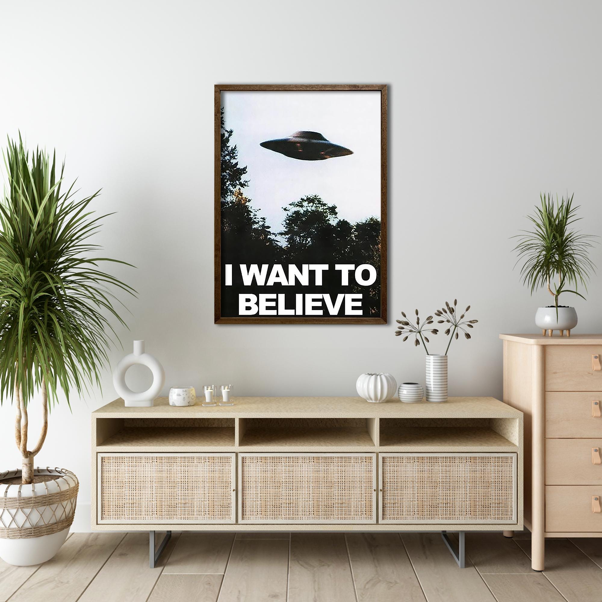 Framed X Files I Want to Believe Poster, X-files Poster, UFO