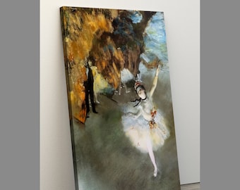 エドガー・ドガ「星（舞台の踊り子）」1878年 手描き油彩複製 ドガ