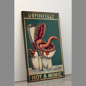 Affiche d'art mural encadrée, certainement pas un mimétisme, affiches du MDN, décoration de salle de bain, décoration de toilettes