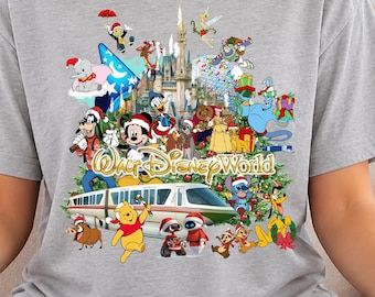 Walt Disney World Christmas Shirt, Disney Vacation T-Shirt, Disney Trip Outfit, Christmas Vacation Shirt, Holiday Theme Park Tee