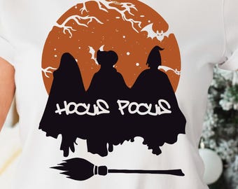 Spooky Witch Trio Shirt, Vintage Halloween Witch Tee, Retro Spooky Season Shirt, Cute Fall Graphic Tee, Witchy Halloween Gift for Women
