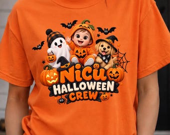 NICU Crew Nurse Halloween Shirt, Funny Neonatal Nurse Tee, Ghost Nurse Shirt, NICU Nurse Gift, Spooky Nurse Halloween Shirt