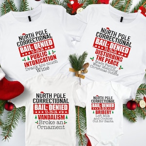 North Pole Correctional Shirt, Matching Family Christmas Tees, Funny Group Christmas Shirts, Matching Christmas Shirt, Funny North Pole Tee