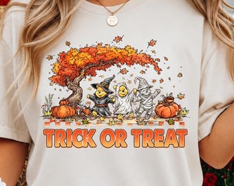 Trick or Treat Halloween Shirt, Cute Halloween T Shirt, Fall Graphic Tee, Pumpkin Patch Shirt, Spooky Season Shirt, Halloween Shirt Women