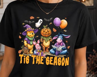 Custom Winnie The Pooh This the Season Halloween 2026 Shirt, Family Halloween Vacation Tee, Spooky Pooh & Friends Castle Cute Pumpkin Top