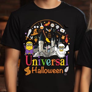 Universal Studios Halloween Matching Shirts, Cute Wizard Castle Kids Tee, Spooky Theme Park Youth T-Shirts, Magical Vacation Outfits