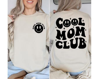 Cool Mom Club Retro Shirt ,Vintage Aesthetic Graphic Tee , Cute Retro Mom Shirt , Cozy Casual Gift for Moms , Trendy Boho Outfit