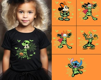 Spooky Mouse And Friends Shirt, Disney Spooky Shirt, Trick Or Treat, Skeleton Halloween Sweatshirt, Trendy Halloween, Disney Halloween Shirt