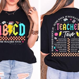 Abcd Teacher Tour Shirt, Back To School Shirt, First Of Day School, Retro Teacher Tour Shirt, Abcd Teacher Shirt, Teacher Appreciation Gifts