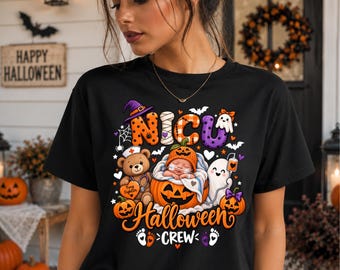 T-shirt d'Halloween pour infirmière en néonatalogie, T-shirt humoristique pour infirmière en néonatalogie, T-shirt d'infirmière fantôme, Cadeau pour infirmière en néonatalogie, T-shirt d'Halloween effrayant pour infirmière, T-shirt d'automne pour infirmière