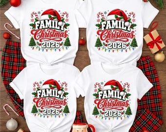 Matching Family Christmas Shirts 2026, Family Holiday Outfit, Christmas Morning Matching T Shirts, Family Festive Holiday Gathering Shirt